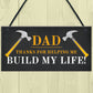 Dad Thank You Novelty Hanging Sign Christmas Birthday Dad Gift