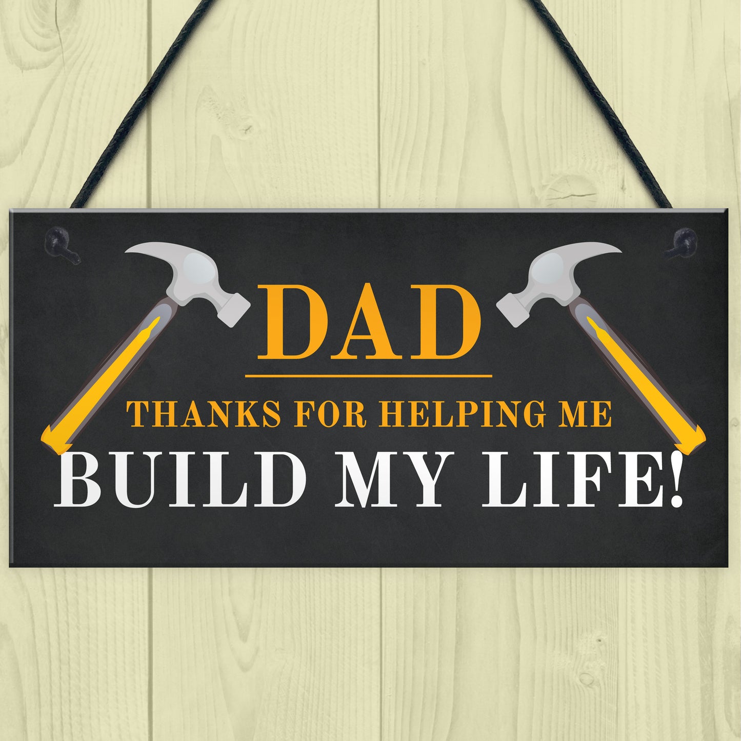 Dad Thank You Novelty Hanging Sign Christmas Birthday Dad Gift