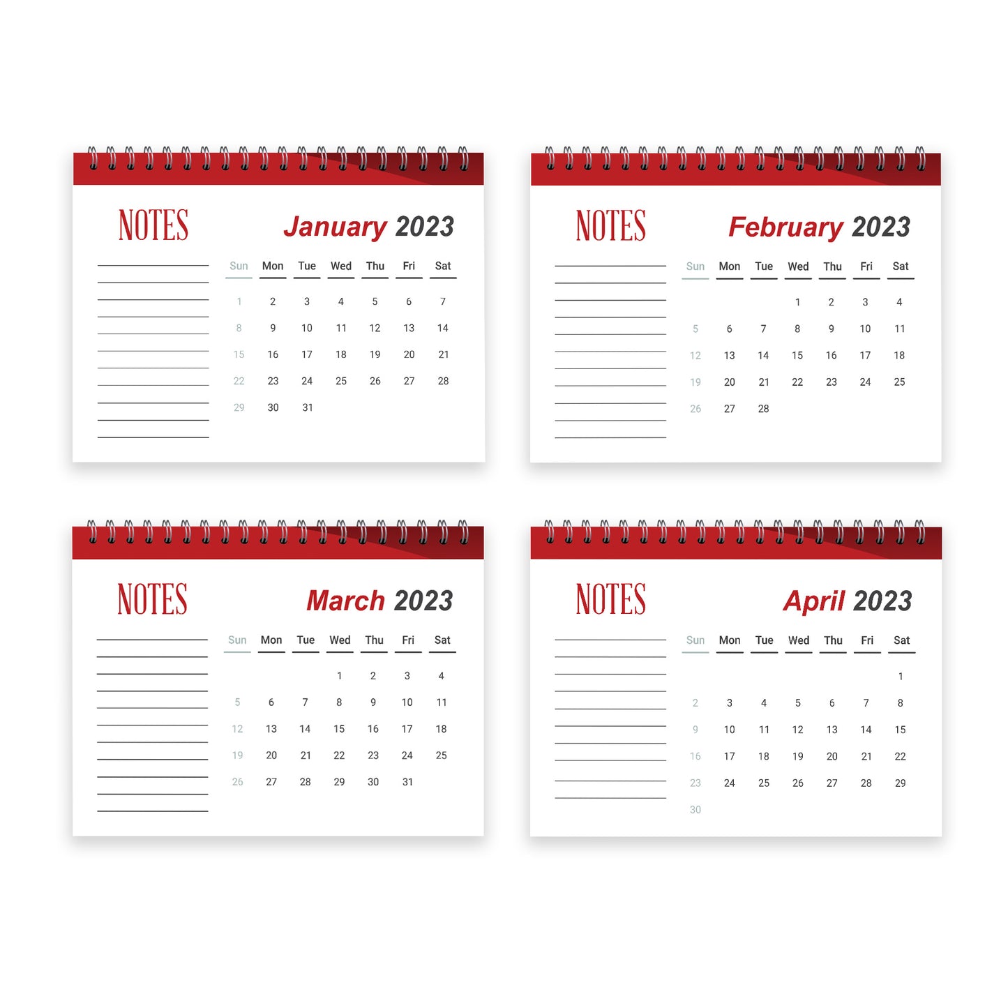 Desk Calendar 2023 Flip Over Month To View Monthly Desktop