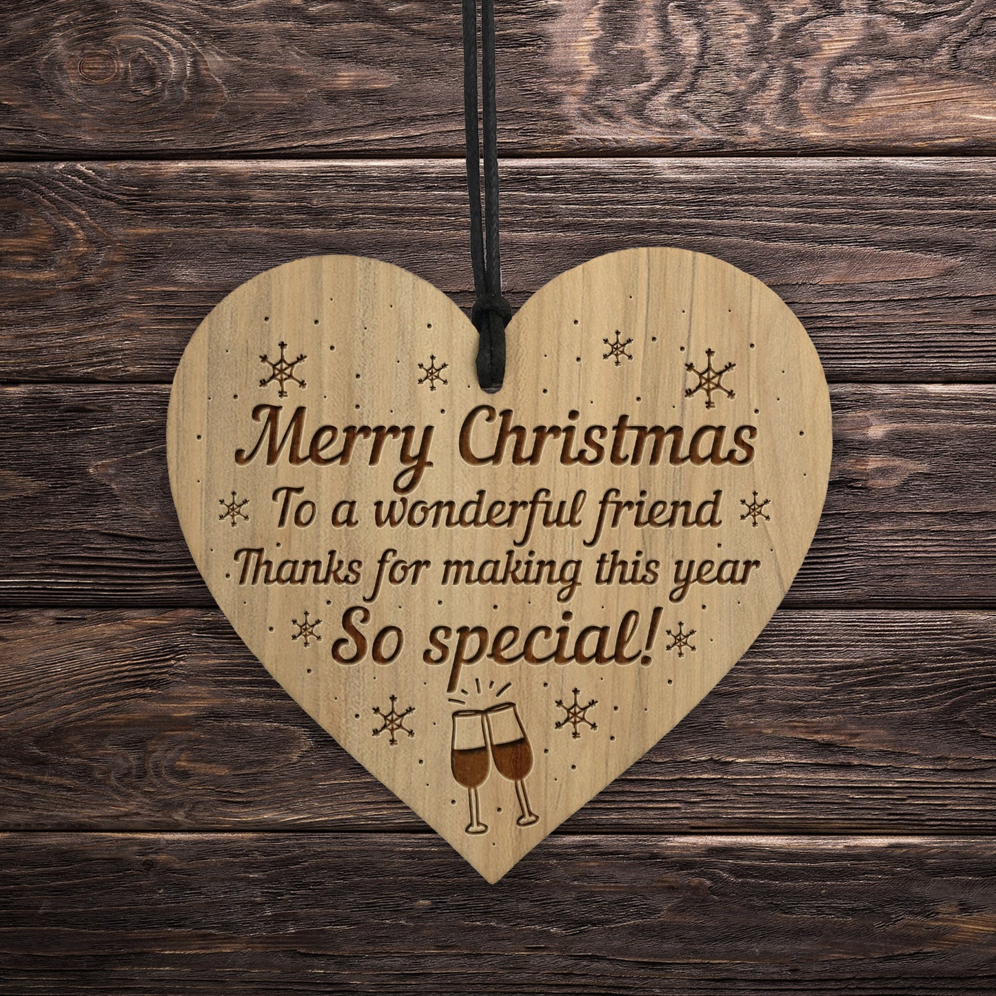 Christmas Gift For Friend Engraved Heart Best Friend Friendship