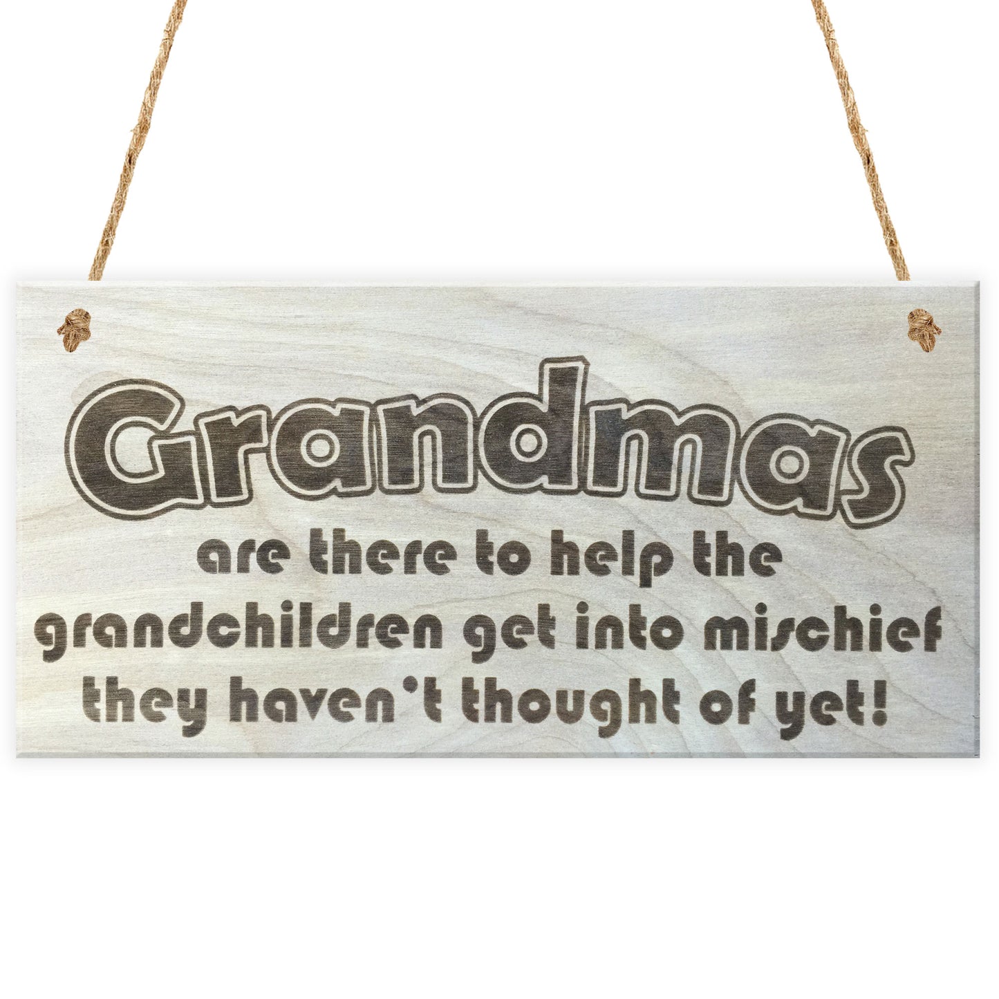 Grandmas Funny Grandchildren Wooden Hanging Plaque Gift Sign