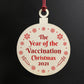 The Year Of The Vaccine Wooden Hanging Tree Decoration Memory