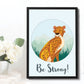 Animal Framed Prints For Nursery Cheetah Wall Art Decorations