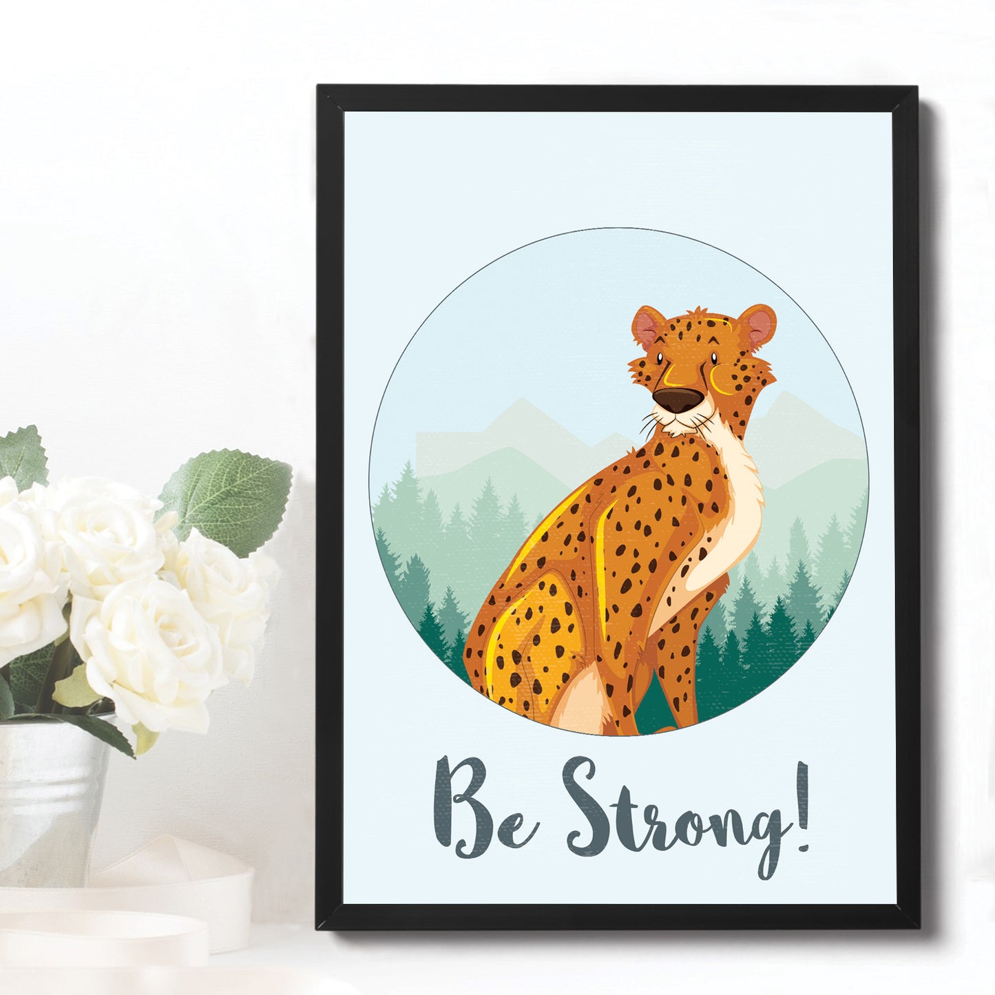 Animal Framed Prints For Nursery Cheetah Wall Art Decorations