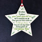 In Memory Brother Memorial Gift Wood Star Christmas Tree Bauble