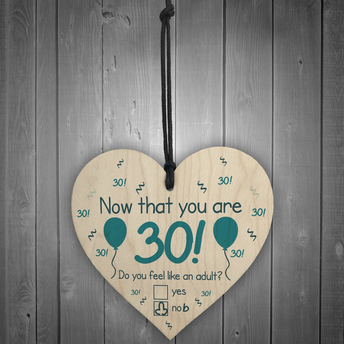 Funny 30th Birthday Gifts For Him Her Novelty Wood Heart Gift