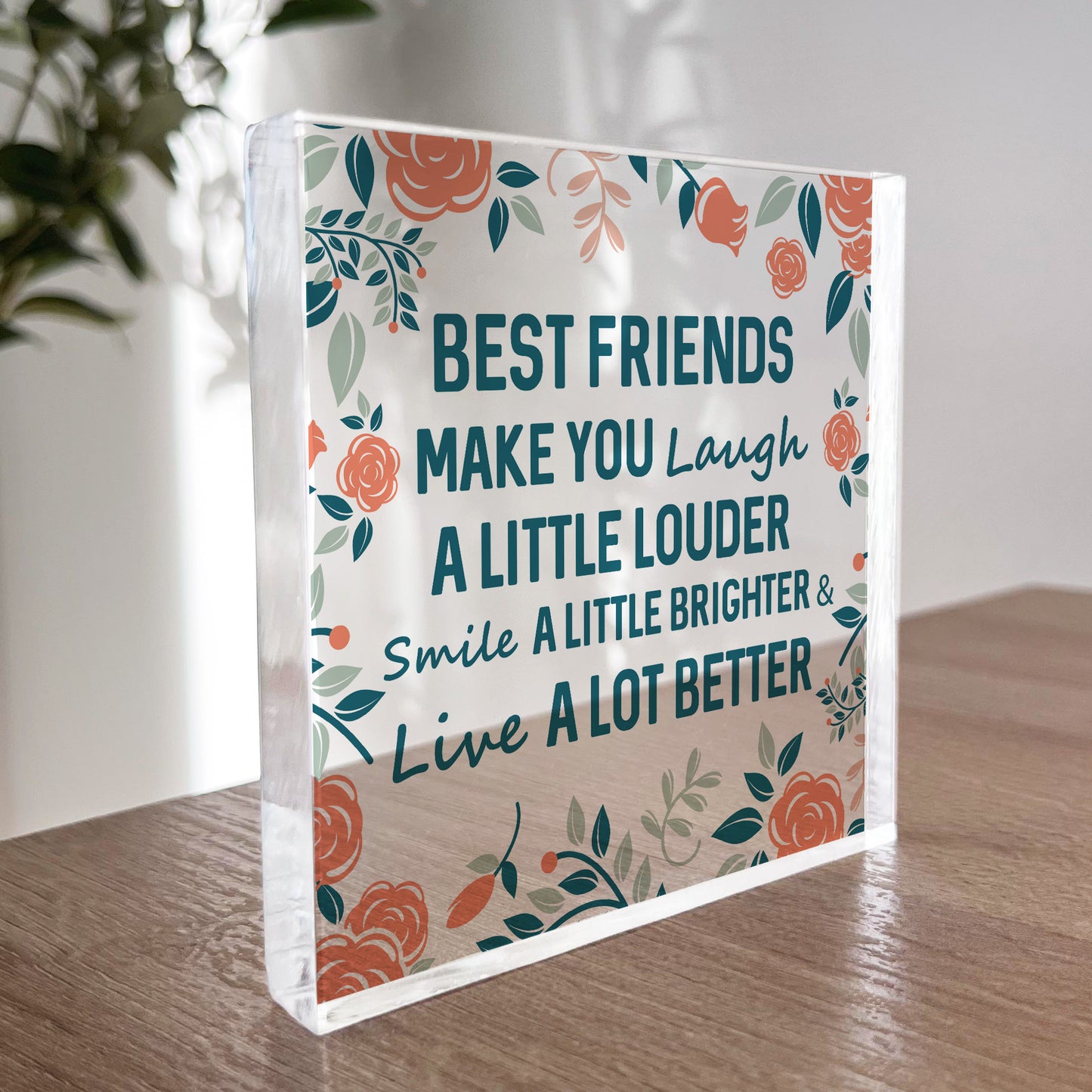 Friend Christmas Gifts Acrylic Plaque Friendship Gifts for Women