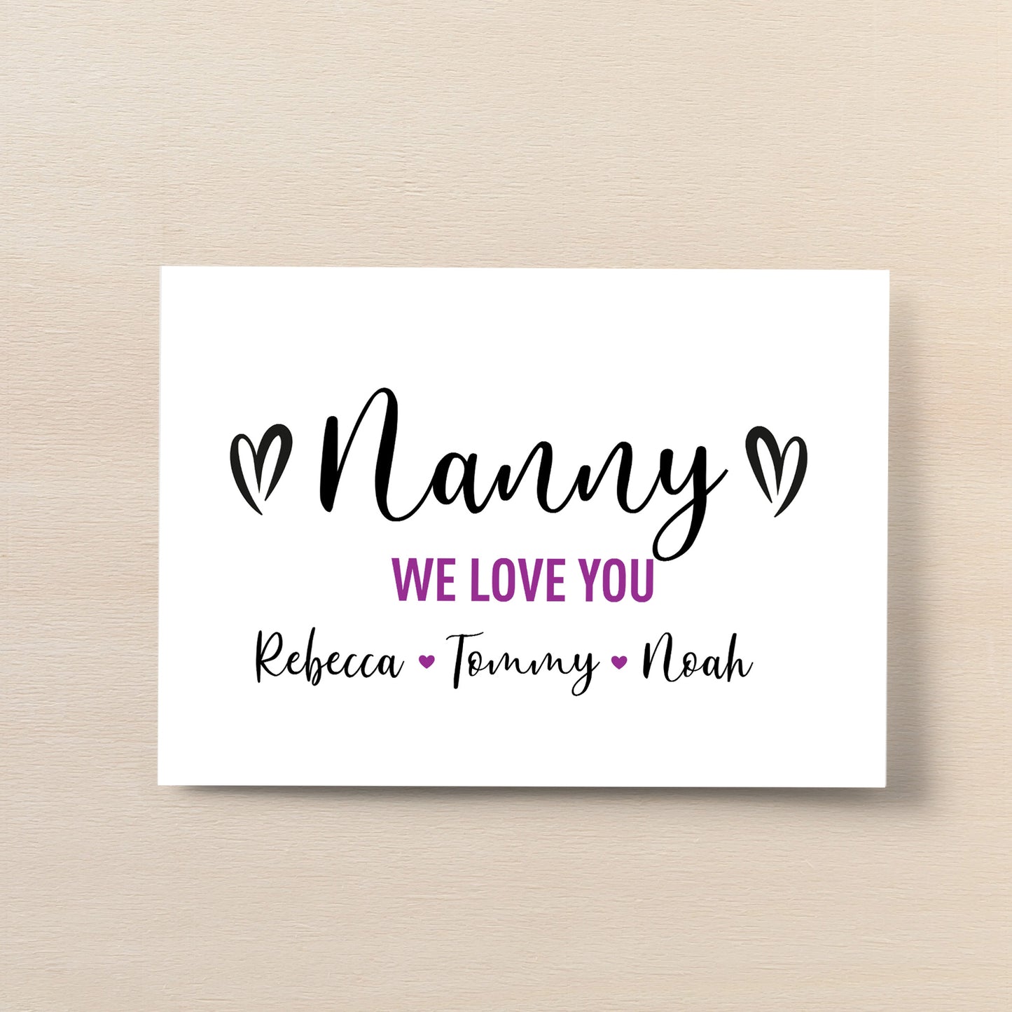Personalised Nanny We Love Gifts For Nanny Word Art Gift For Her