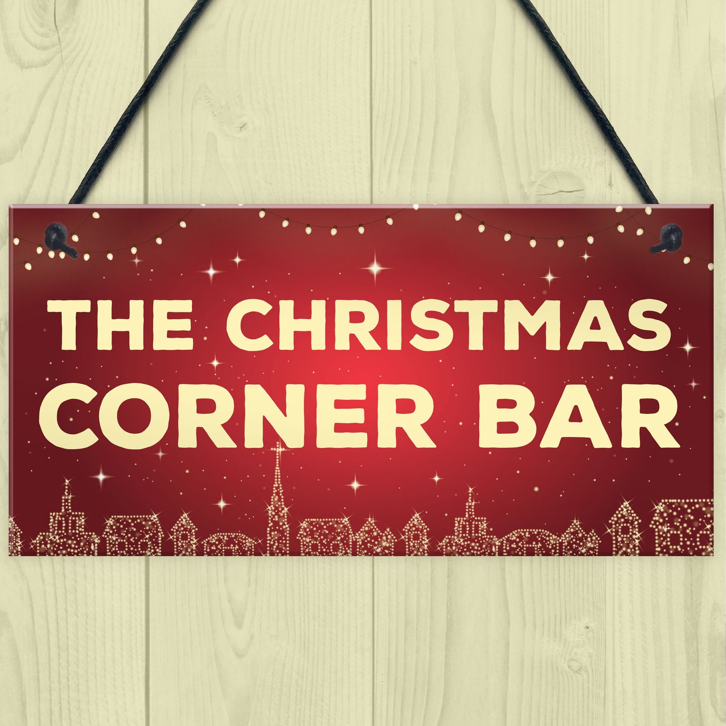 Christmas Corner Bar Novelty Bar Sign For Home Gin Beer Wine