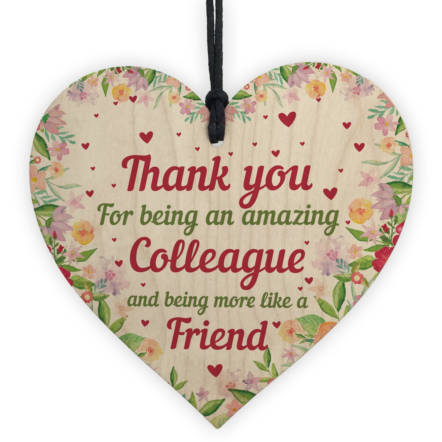 Colleague Gifts For Christmas 4 Pack of Wooden Hearts