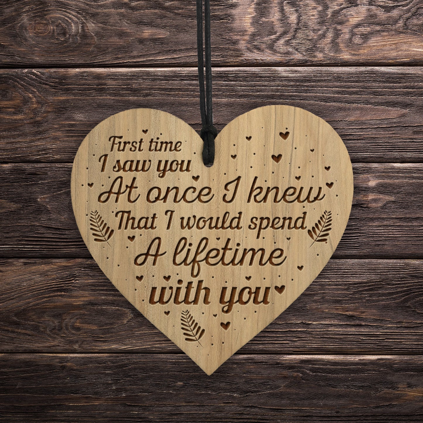 Beautiful Engraved Heart Boyfriend Girlfriend Gifts Anniversary