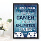 Boys Bedroom Decor Hanging Gaming Print Framed Gamer Gift