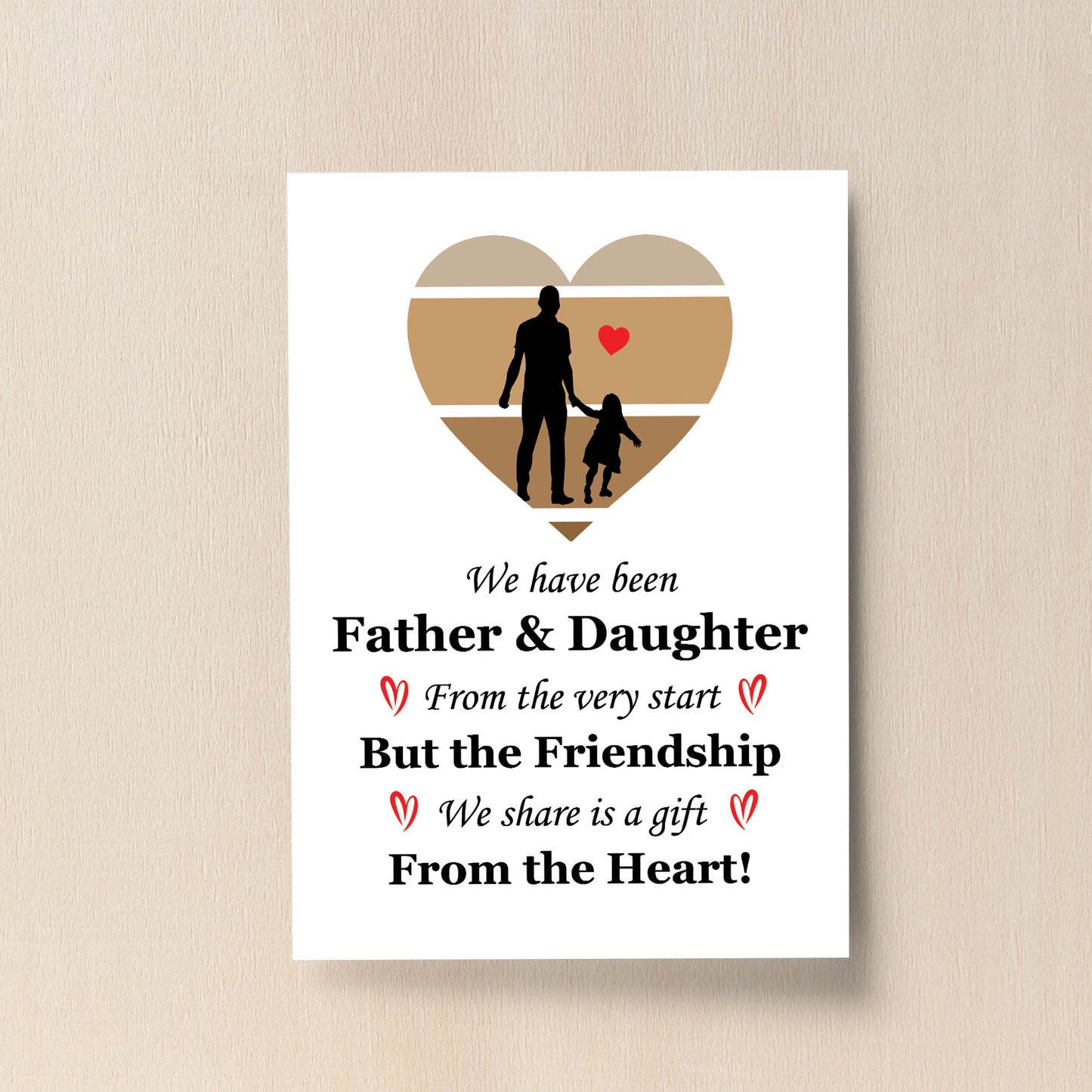 Father And Daughter A4 Art Print Dad Gifts From Daughter