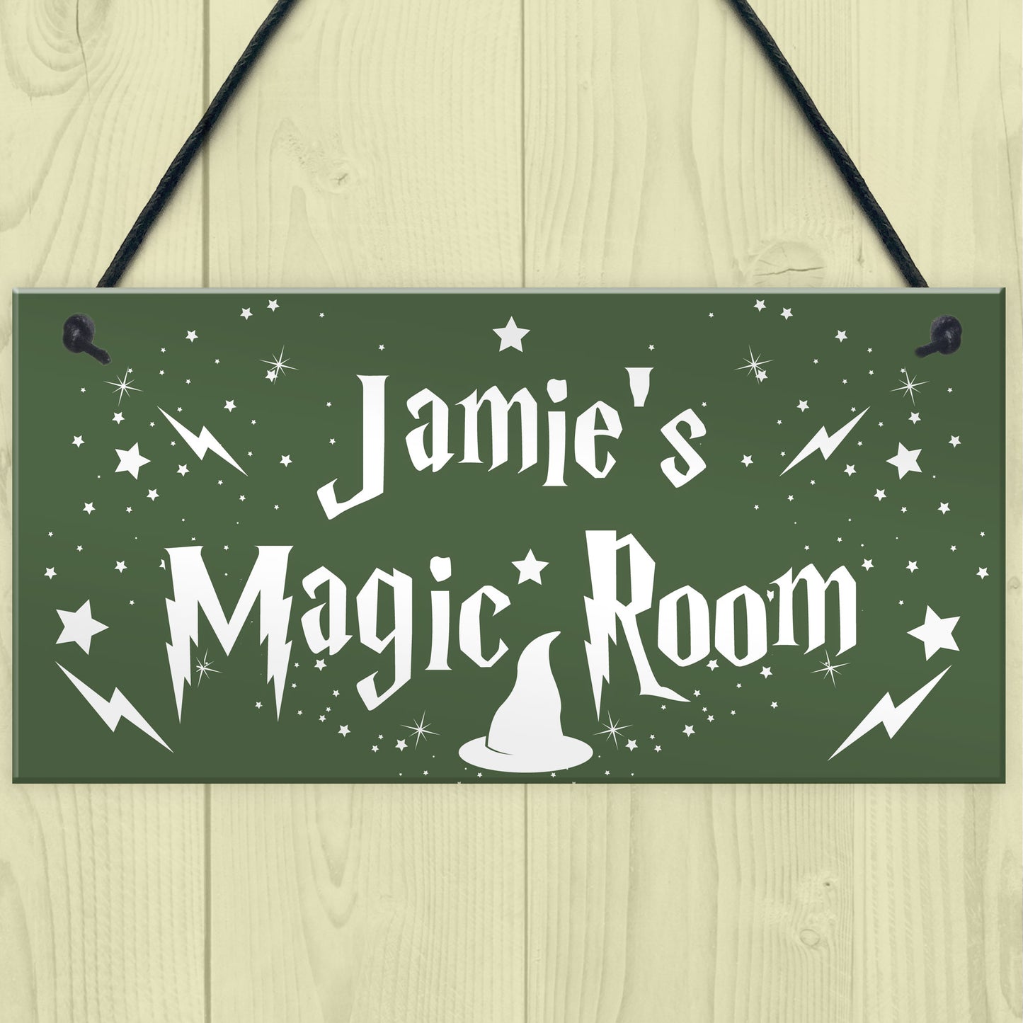 Wizard Magic Themed Personalised Bedroom Sign Christmas Gift