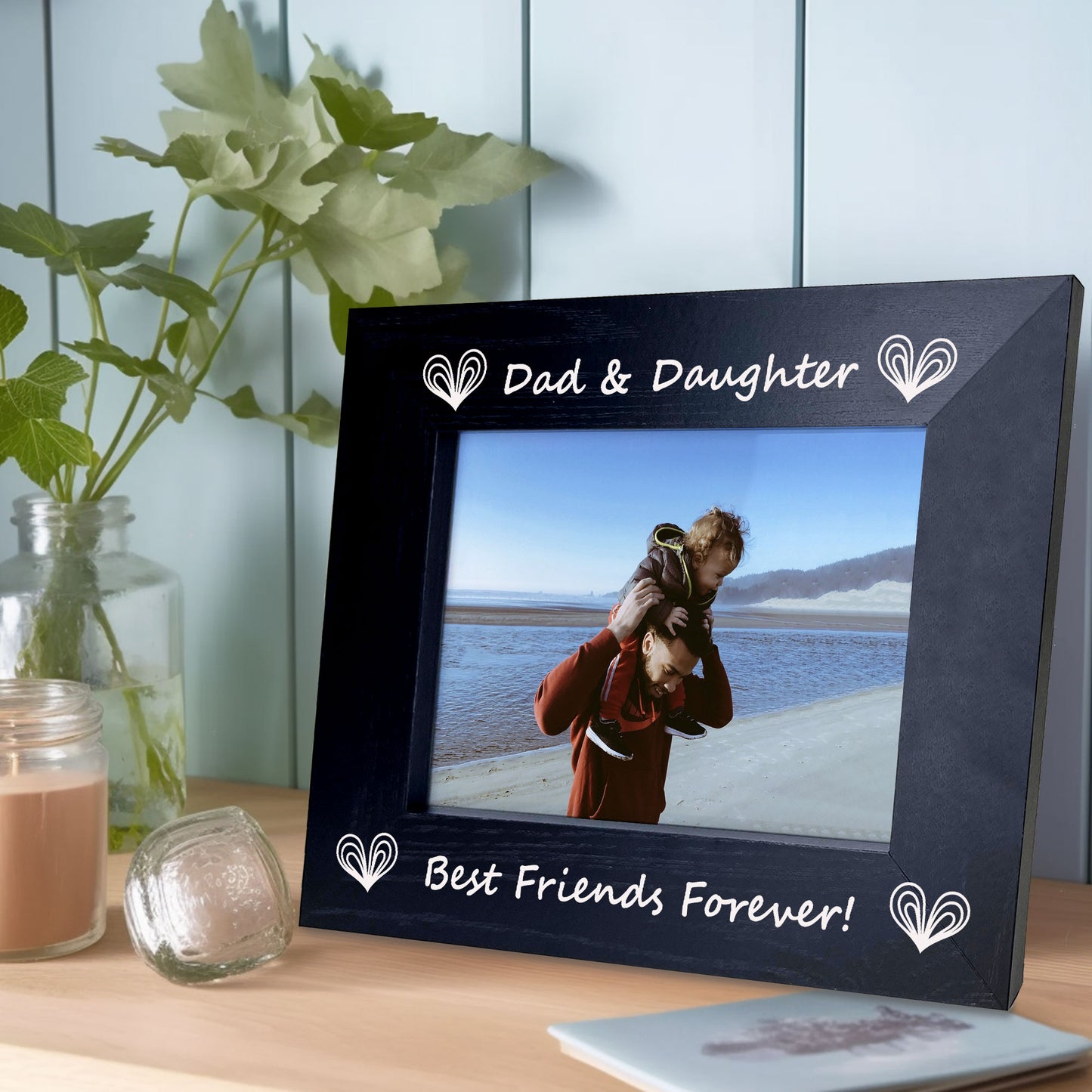 Dad And Daughter Photo Frame Wooden Fathers Day Gifts