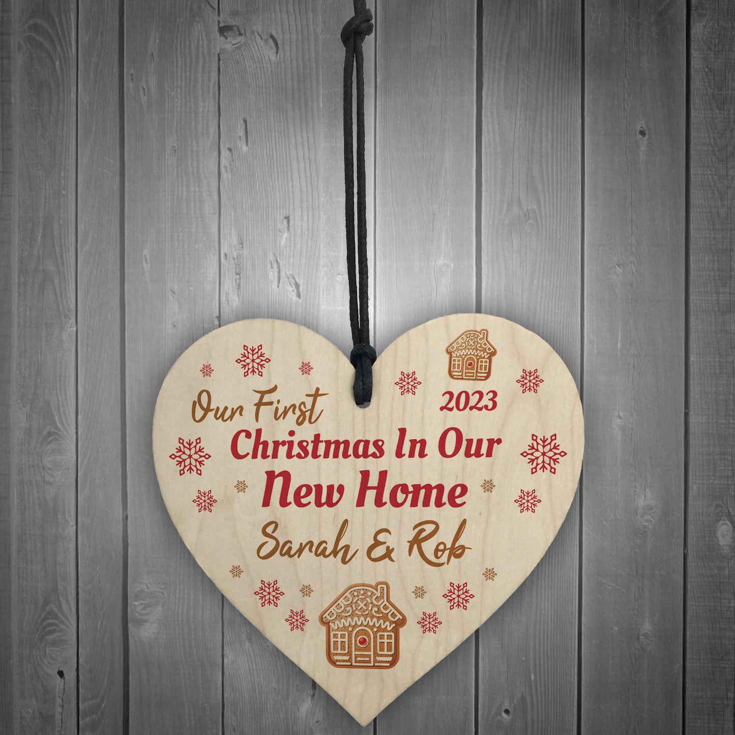 First Christmas In New Home PERSONALISED Tree Decoration Wood