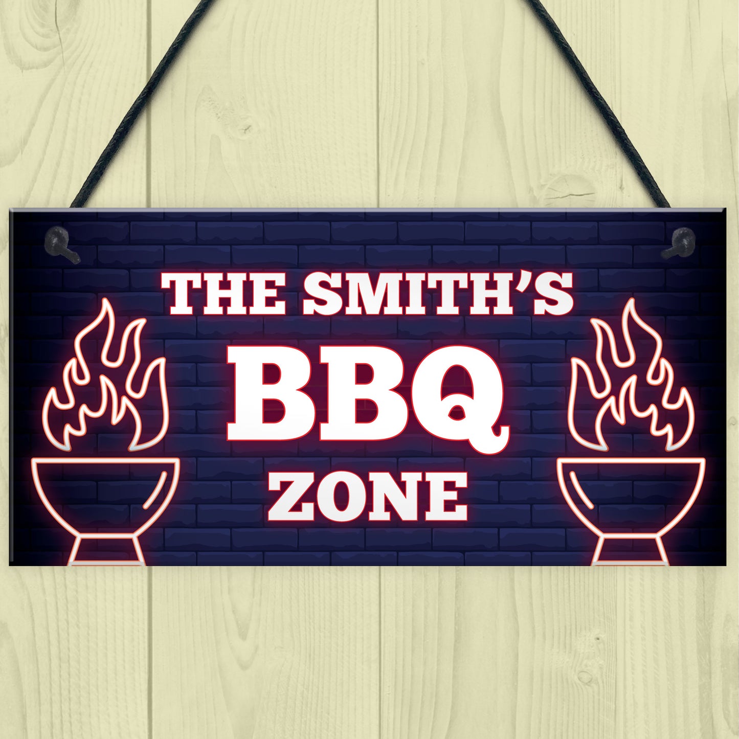 BBQ Signs For Garden Shed Summerhouse Personalised BBQ Zone