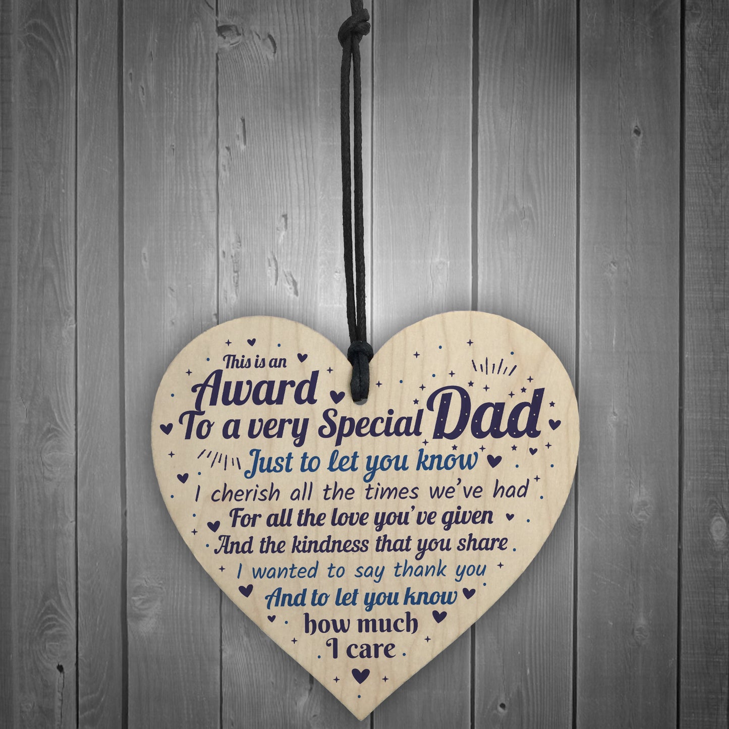 Dad Christmas Presents Wooden Heart Birthday Gifts For Daddy