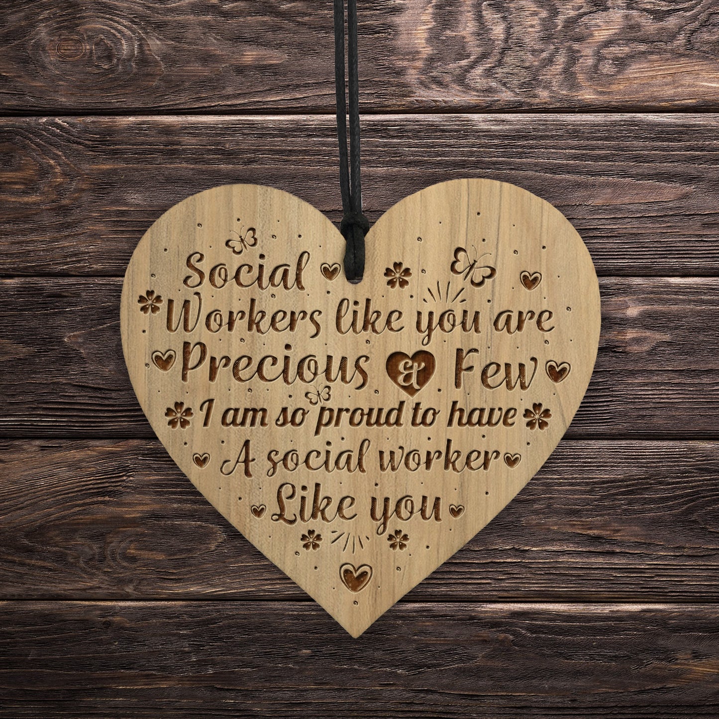 Social Worker Thank You Gifts Engraved Heart Birthday Christmas