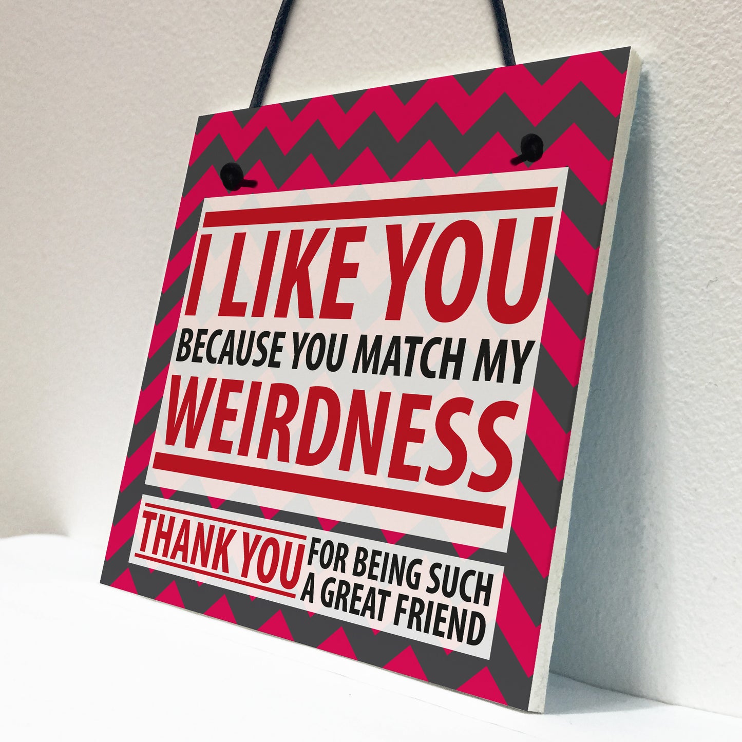 Match Weirdness Funny Friendship Christmas Gift Hanging Plaque