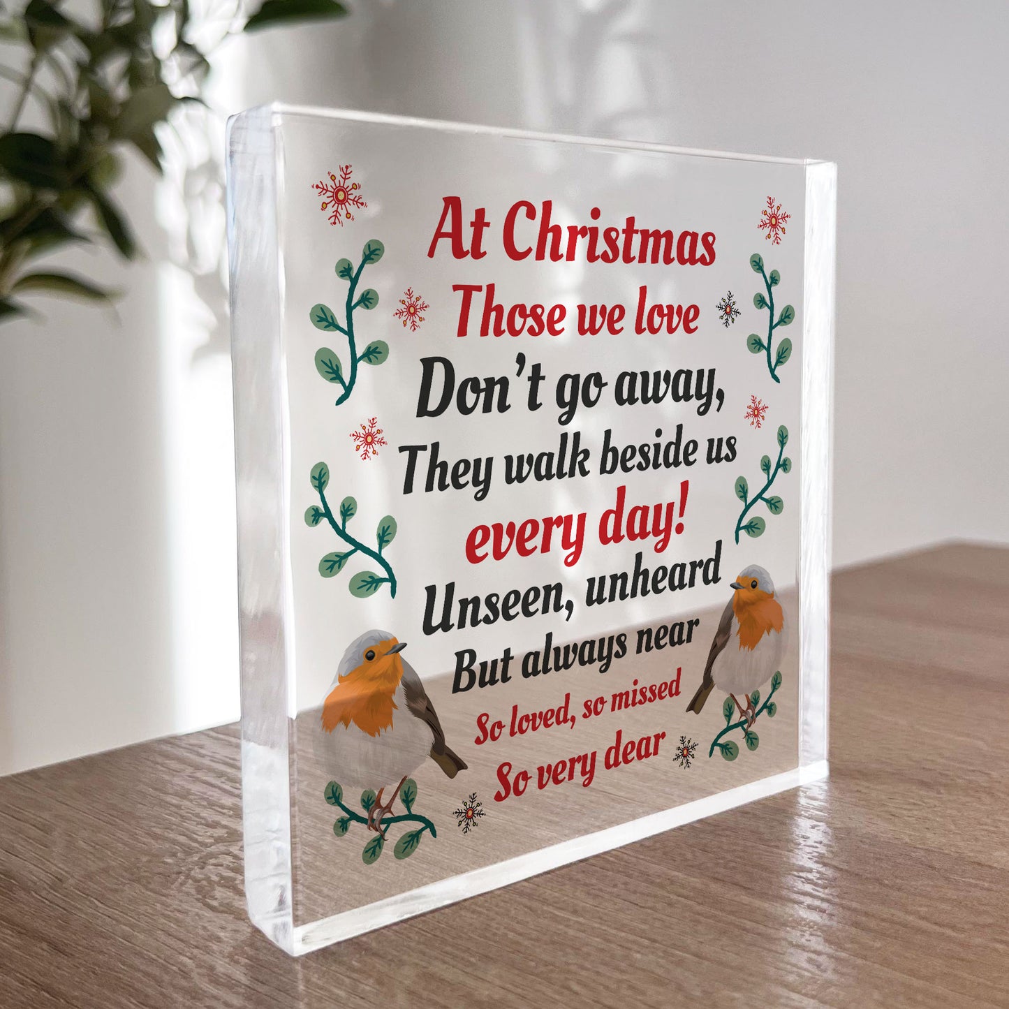Memorial Remembrance Christmas Plaque In Loving Memory