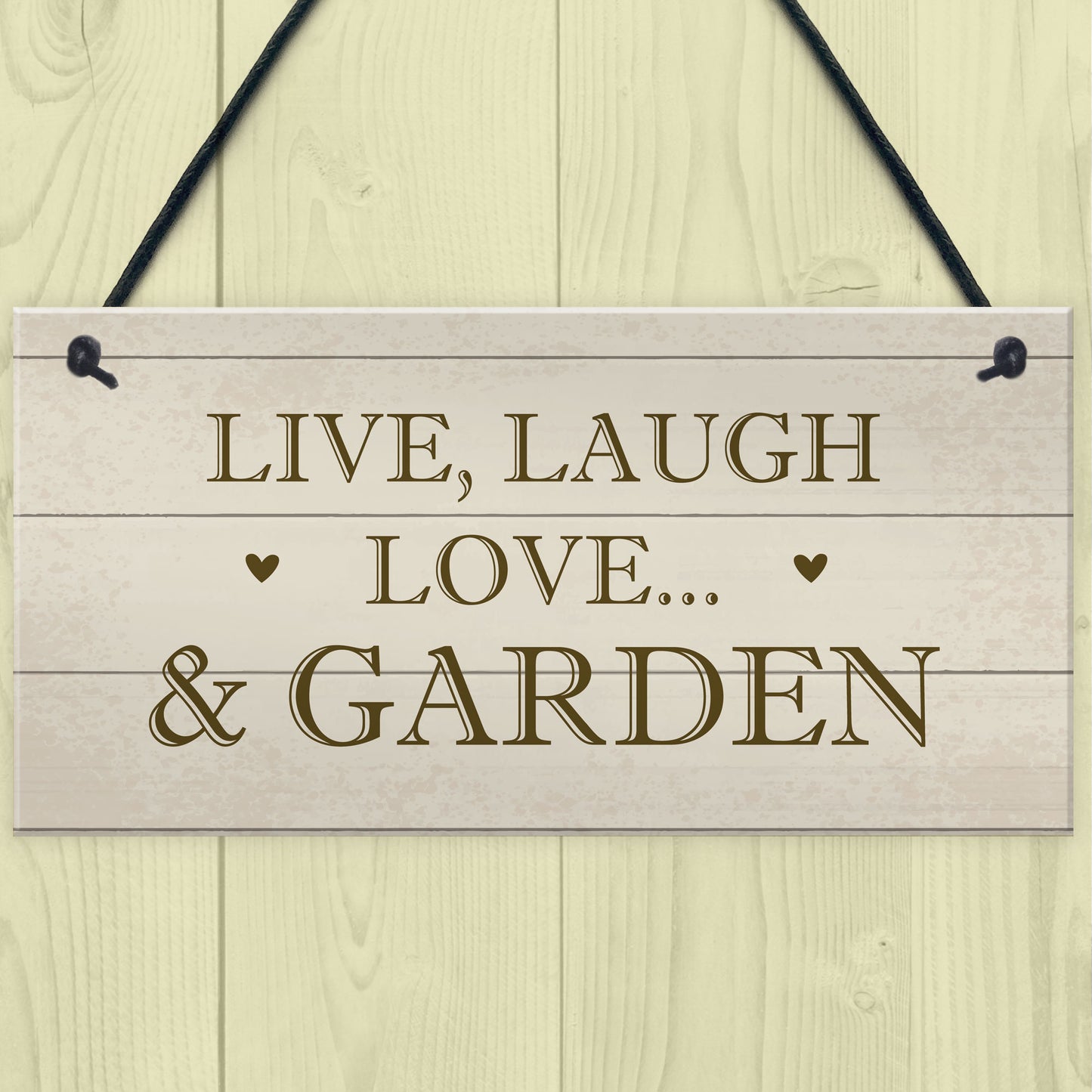 Live Love Laugh Hanging Garden Sign Novelty Plaque For Garden