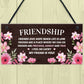 Best Friendship Gift Plaque For Best Friend Birthday Gifts