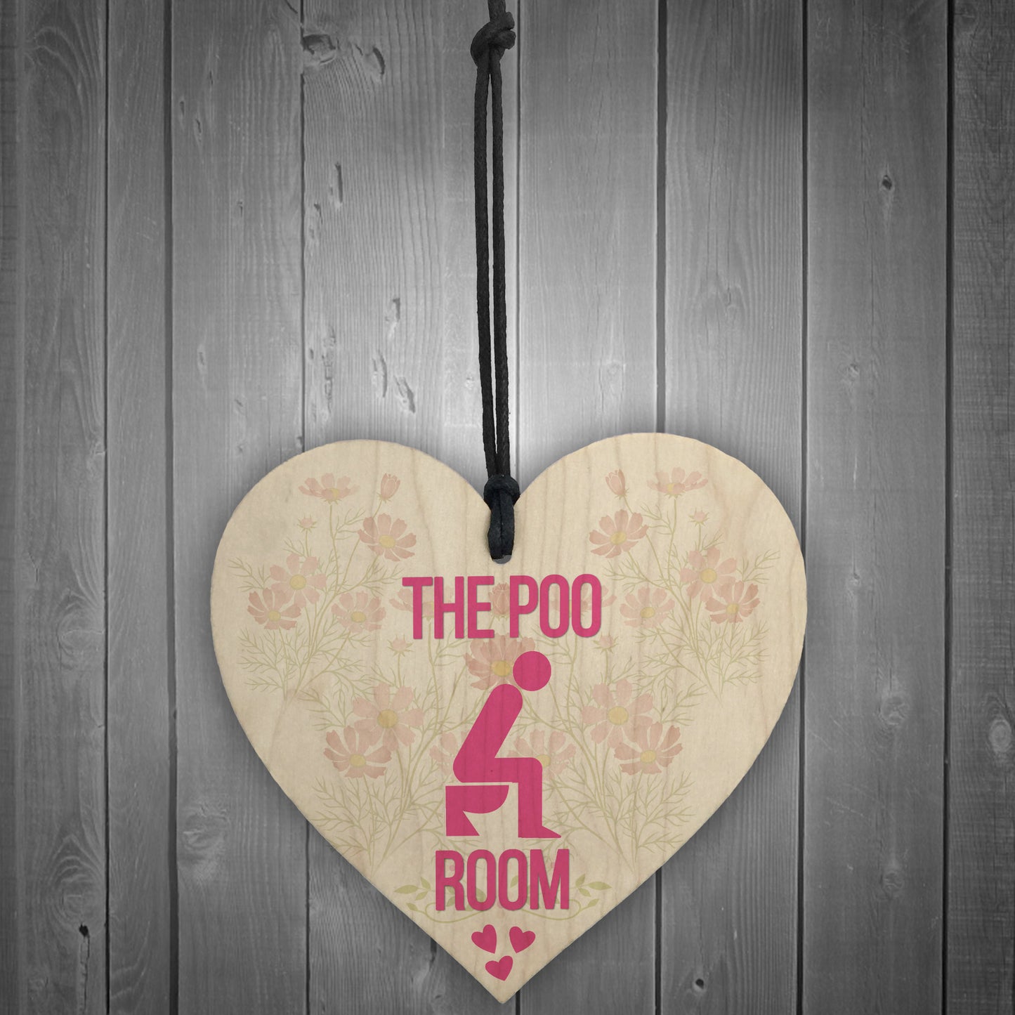The Poo Room Bathroom Toilet Friendship Home Gift Hanging Plaque