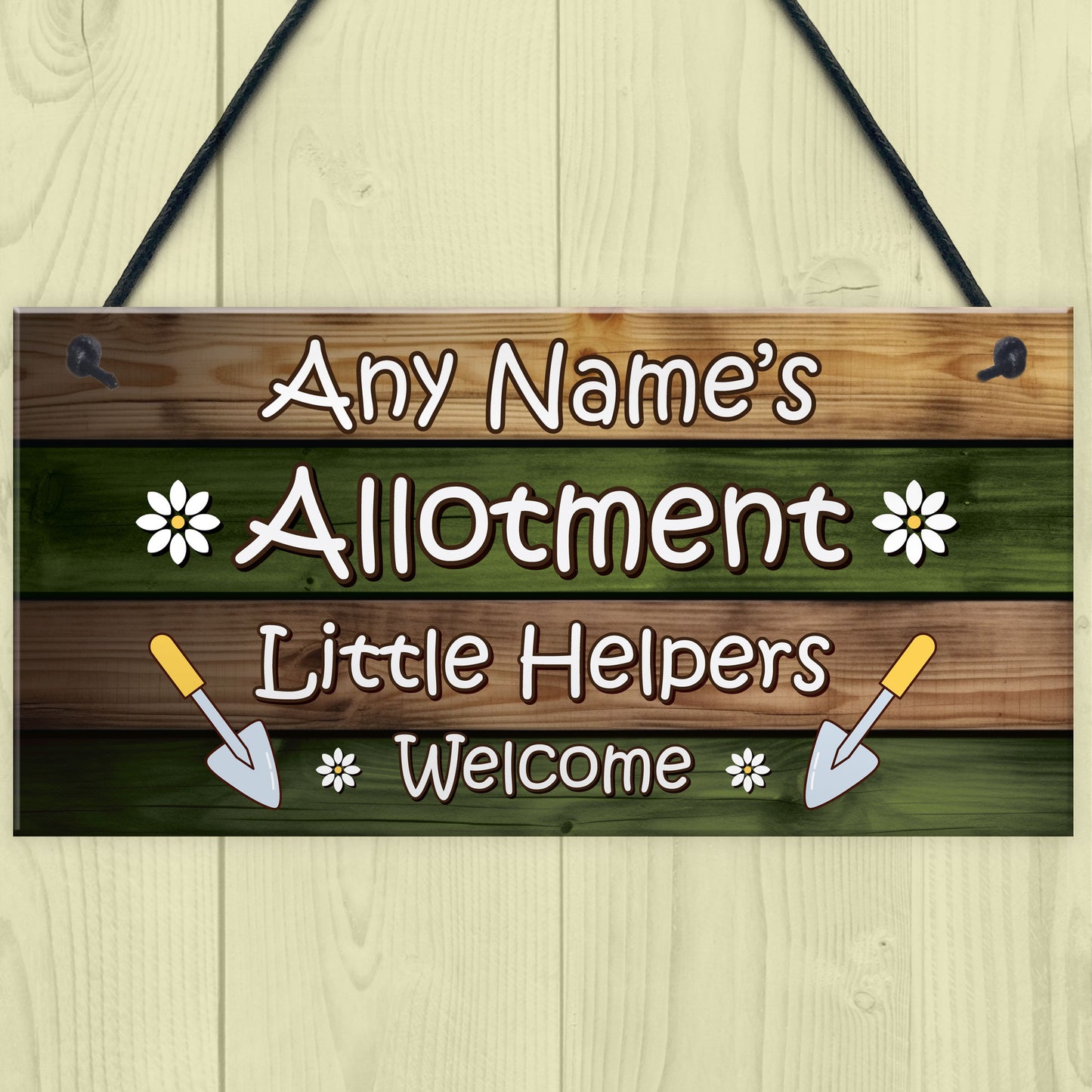 Allotment Sign Personalised Hanging Sign For Garden Summerhouse