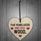Funny 5th Anniversary Gift For Wife Husband Heart Gift For Him