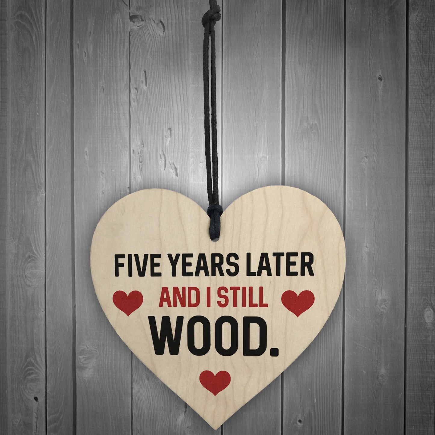 Funny 5th Anniversary Gift For Wife Husband Heart Gift For Him