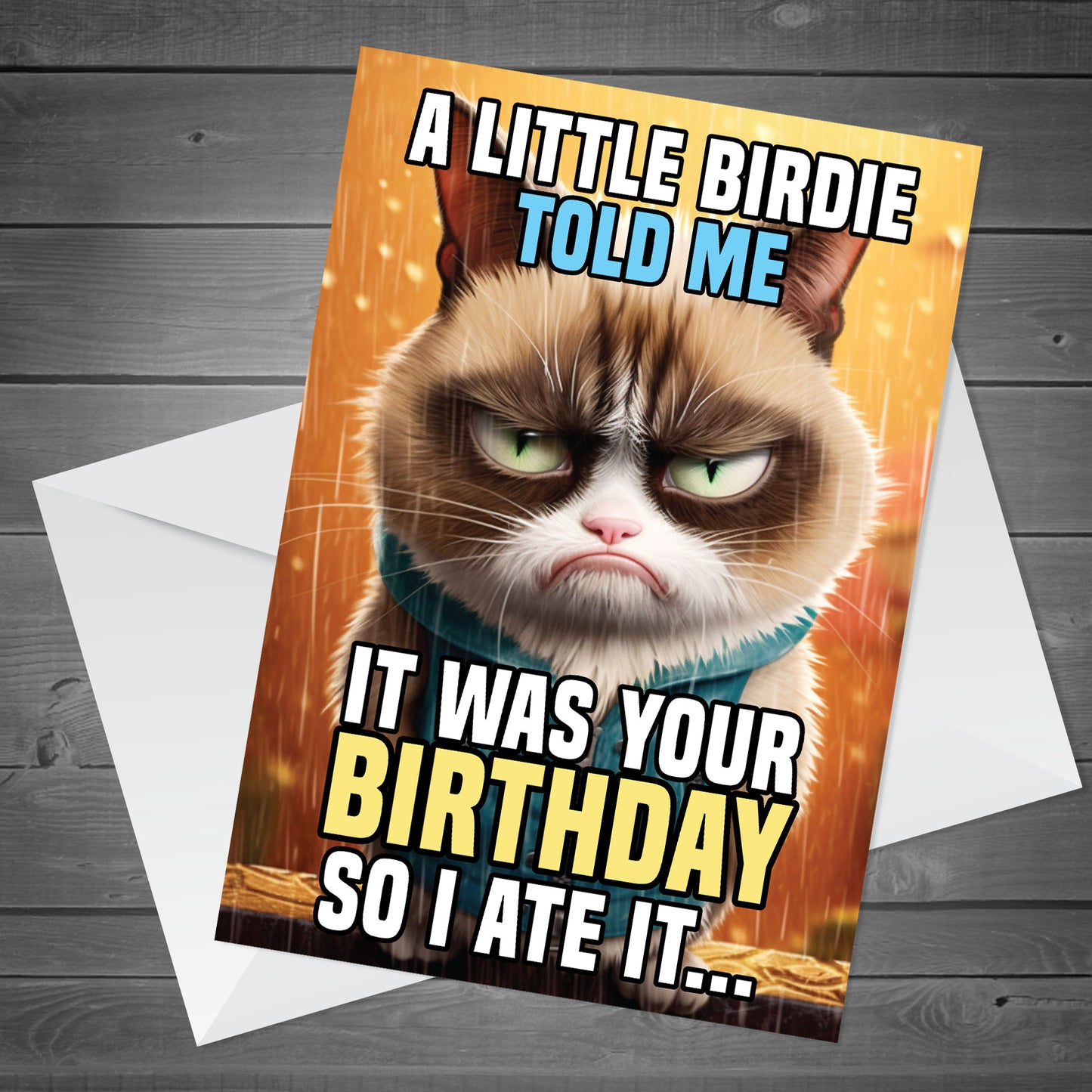 Humorous Birthday Card From Cat Funny Card For Men Women
