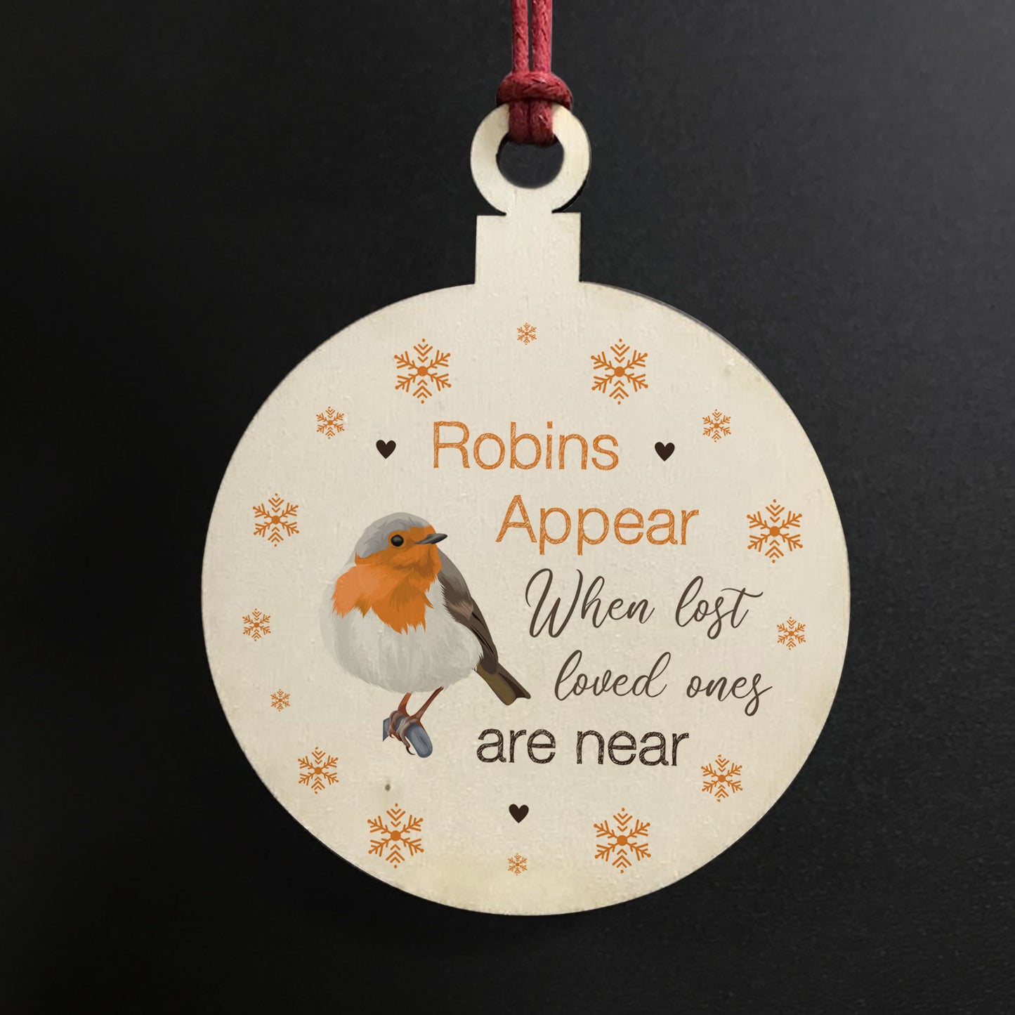 Remembrance Bauble Hanging Christmas Decoration Robins Appear