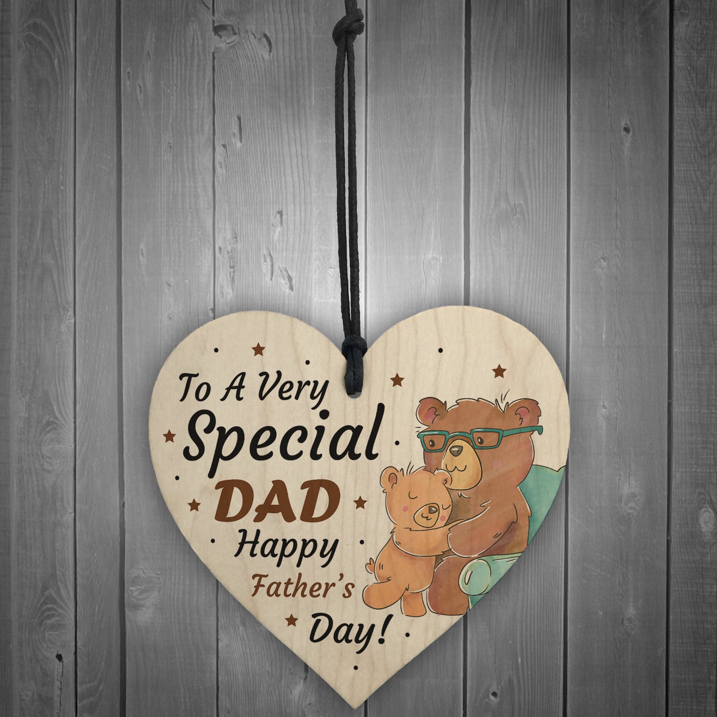 Cute Fathers Day Gift For Dad Wood Heart Dad Gift From Daughter