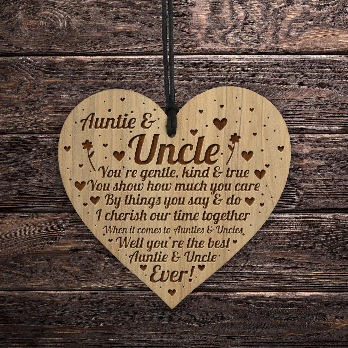 Auntie And Uncle Plaque Engraved Heart Auntie Gifts Uncle Gifts
