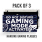 Pack of 3 Gaming Sign Bundle Gift For Gamers Birthday Gifts
