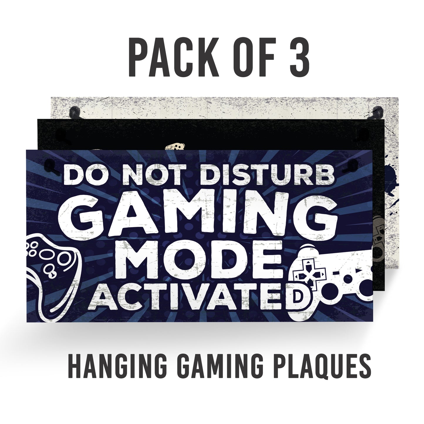 Pack of 3 Gaming Sign Bundle Gift For Gamers Birthday Gifts