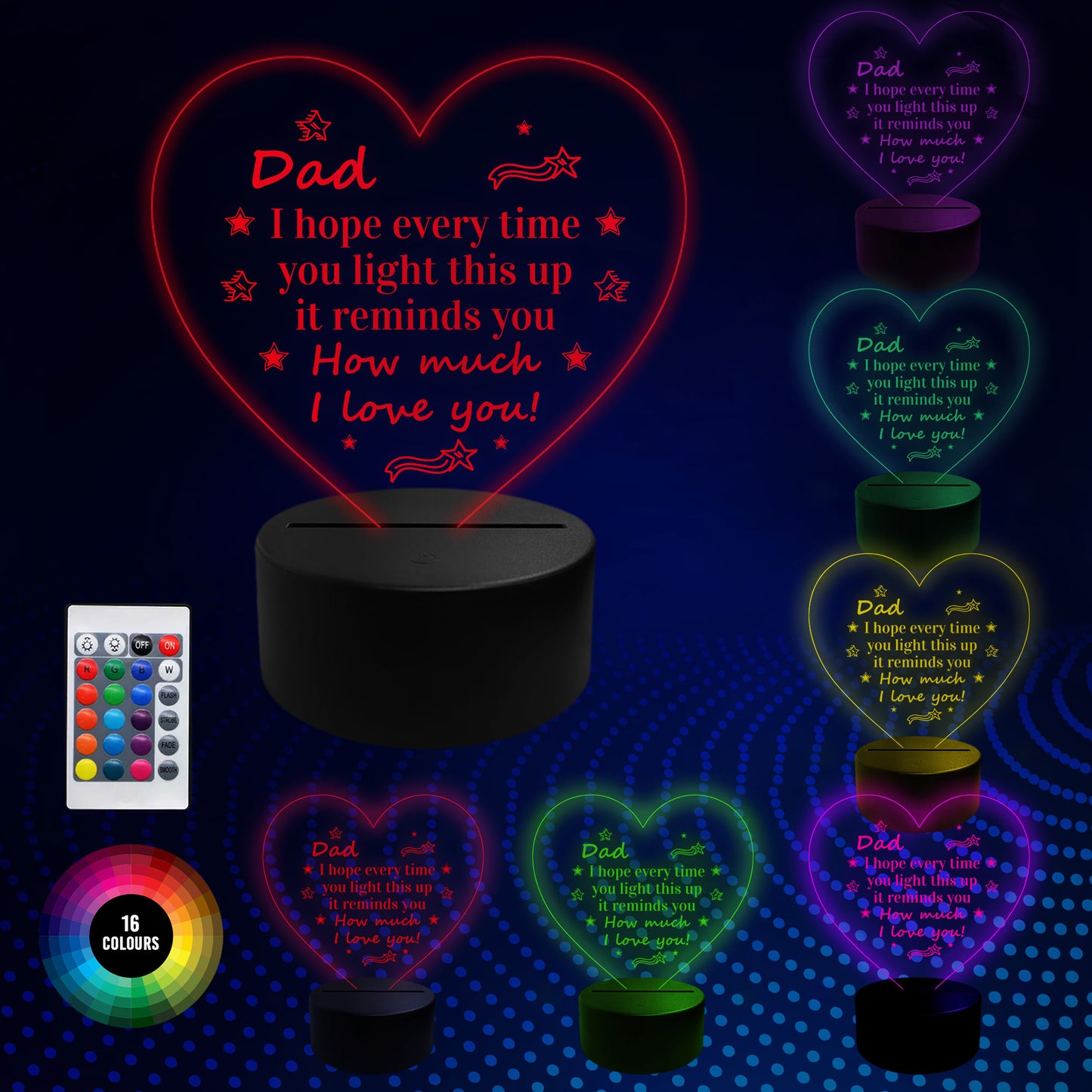 Gifts for Dad Birthday Gifts Acrylic Light LED Dad Gifts