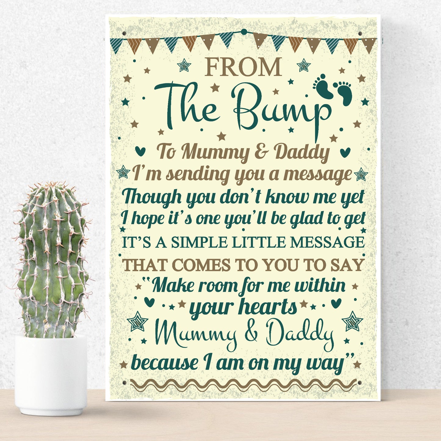 Baby Shower Gift Thank You Baby Bump Table Plaque Decoration