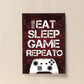Gaming Sign For Boys Bedroom ManCave Gamer Gift For Son Print