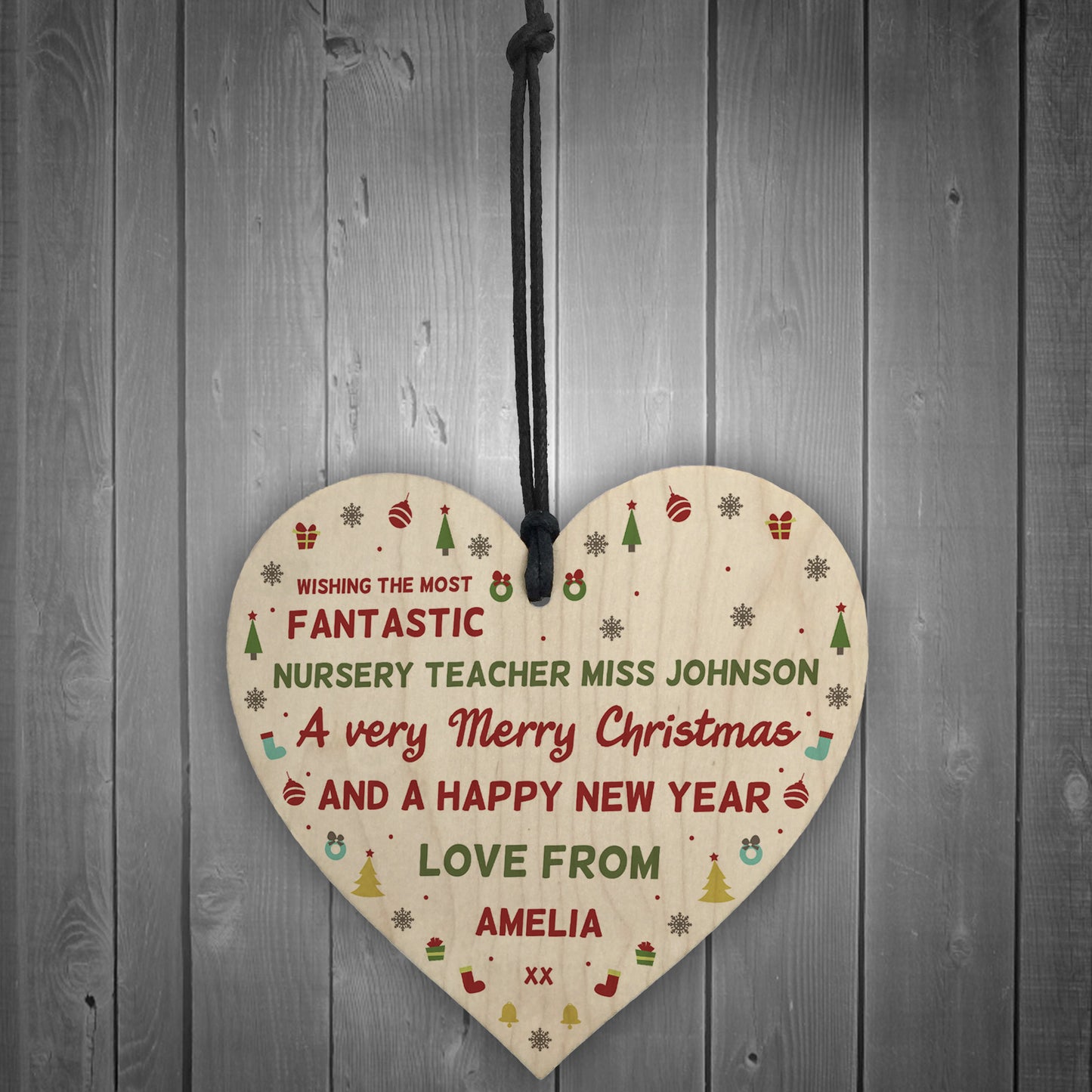 Personalised Nursery Teacher Thank You Gifts Christmas Gift