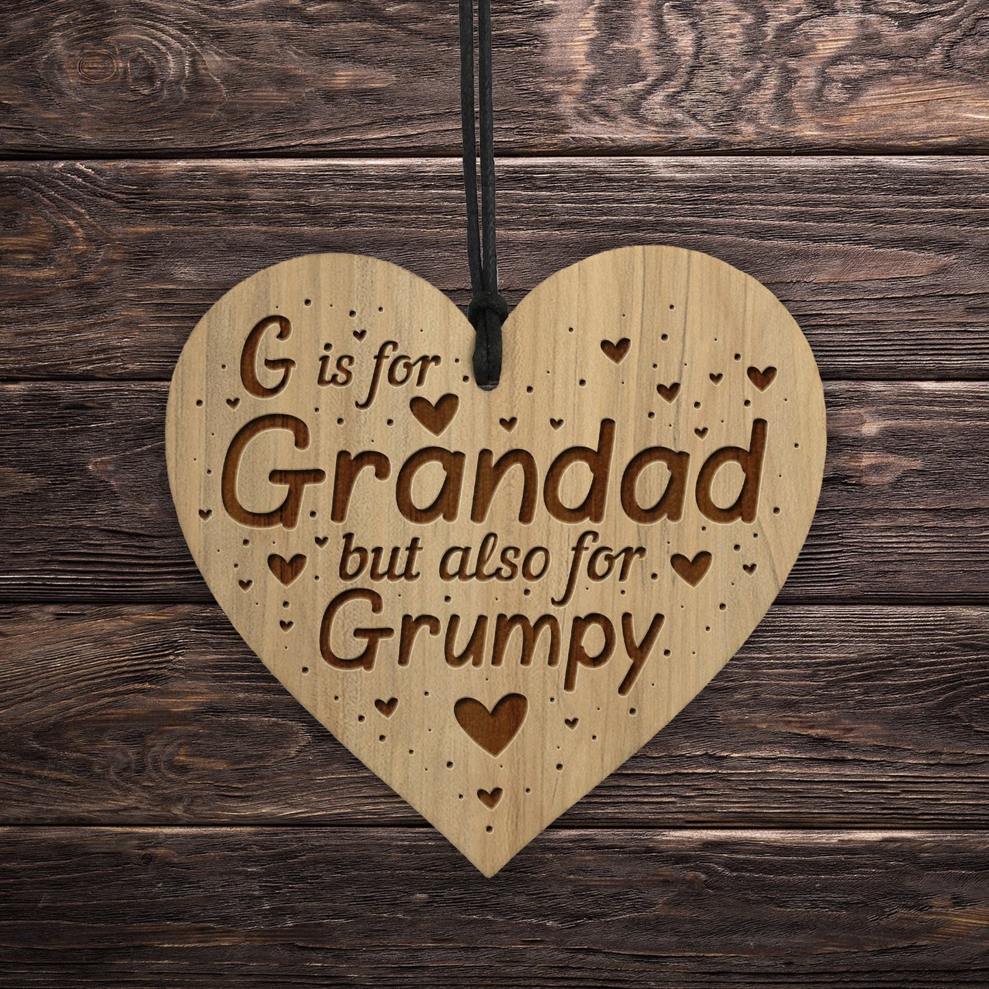 Funny Joke Grandad Gift For Birthday Christmas Engraved Heart