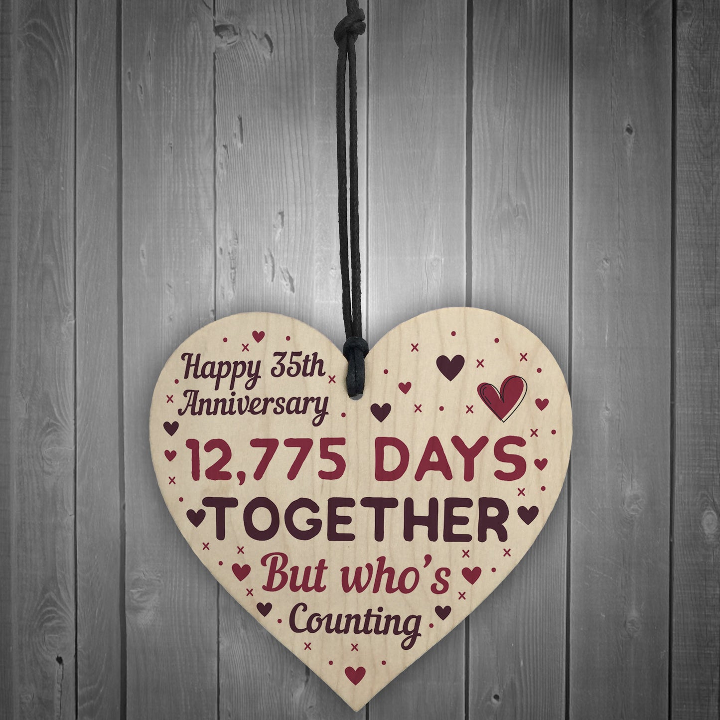Handmade Wood Heart Gift To Celebrate 35th Anniversary Gifts