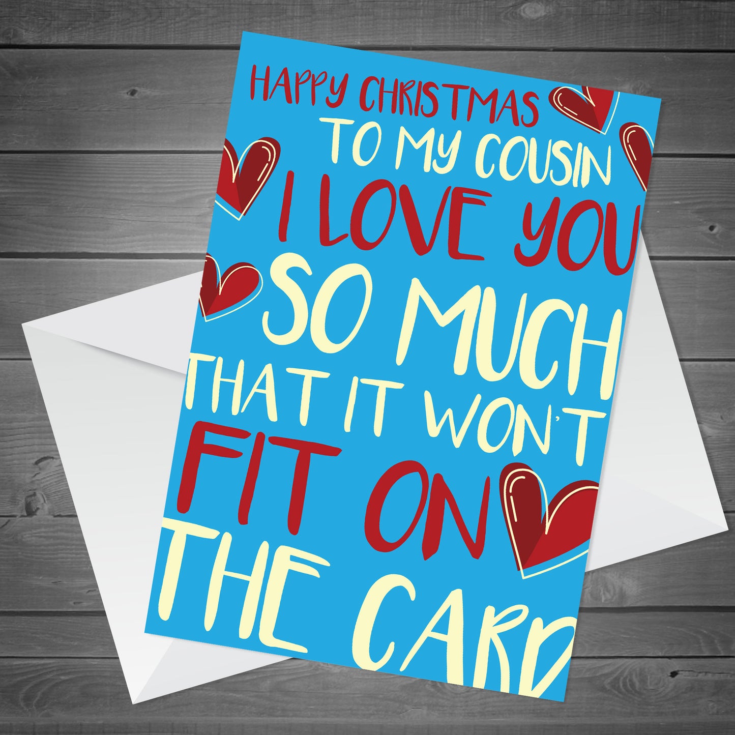 Christmas Card For Cousin Funny Cousin Christmas Card I Love You