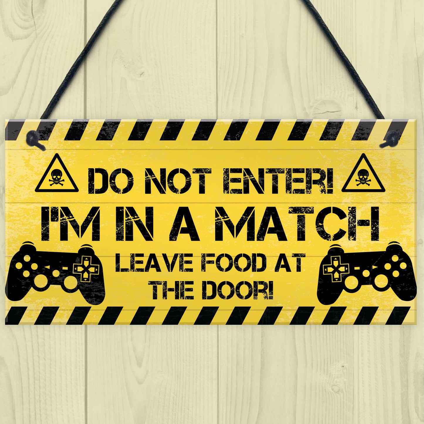 Gamer Warning Plaque Gaming Bedroom Accessories Novelty Sign