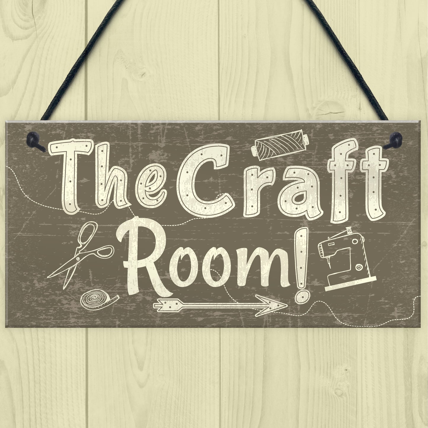 Handmade The Craft Room Home Decor Shabby Chic Hanging Plaque