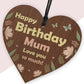Birthday Gifts For Mum Wooden Hanging Heart Gifts From Daughter