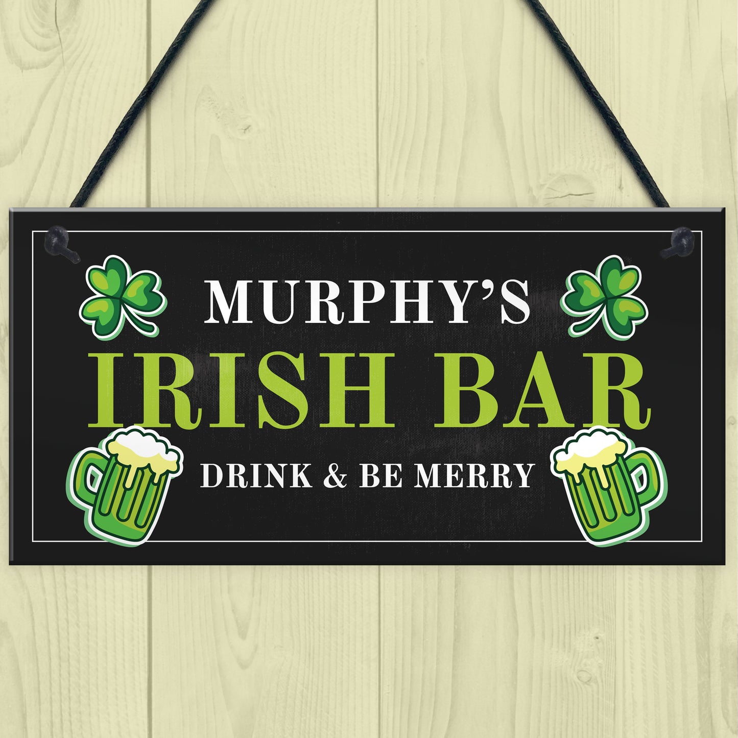 Personalised Irish Bar Sign Novelty Home Bar Man Cave Sign