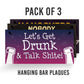 Funny Hanging Bar Signs 3 Pieces Bundle Bar Signs For Home Bar