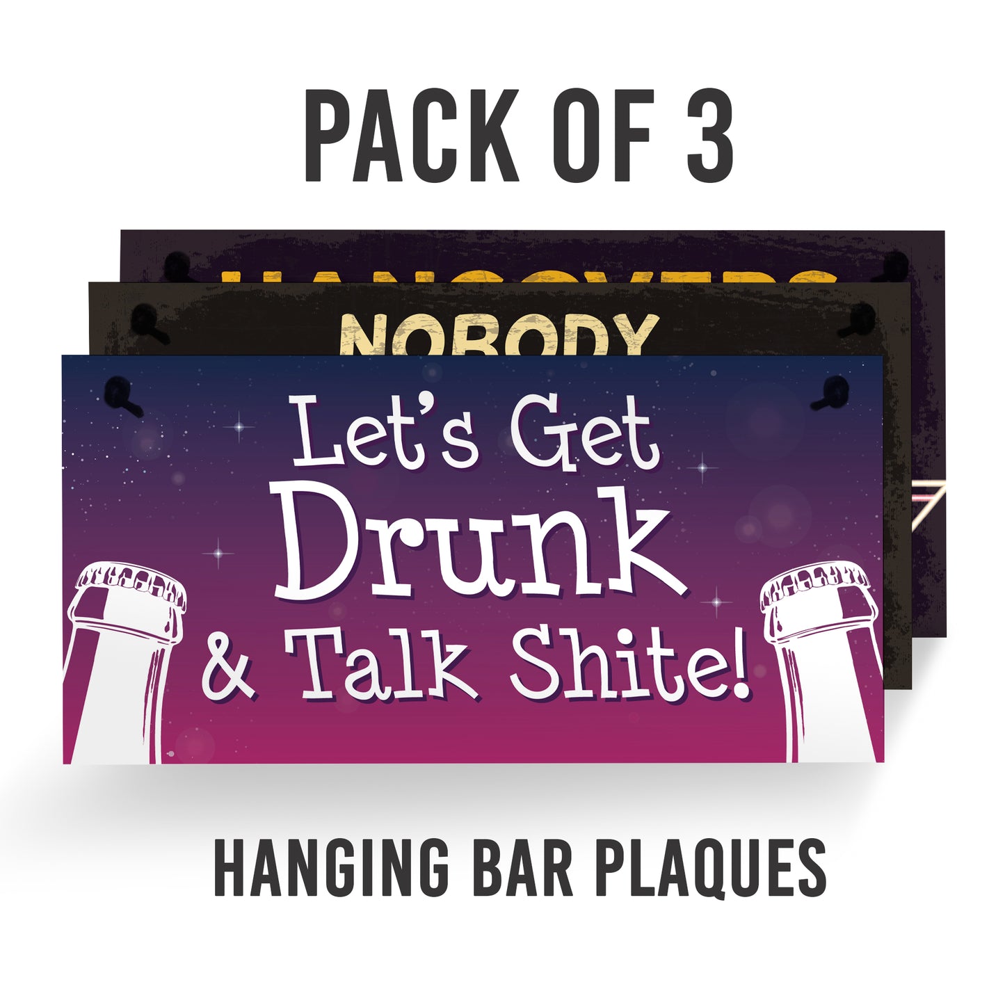 Funny Hanging Bar Signs 3 Pieces Bundle Bar Signs For Home Bar